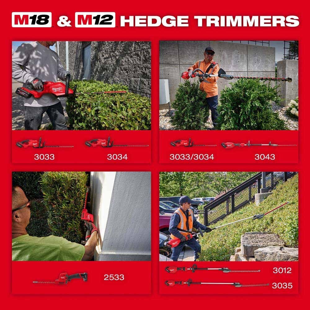 Milwaukee 3035-21 M18 FUEL Extended Pole Articulating Hedge Trimmer Kit - 10