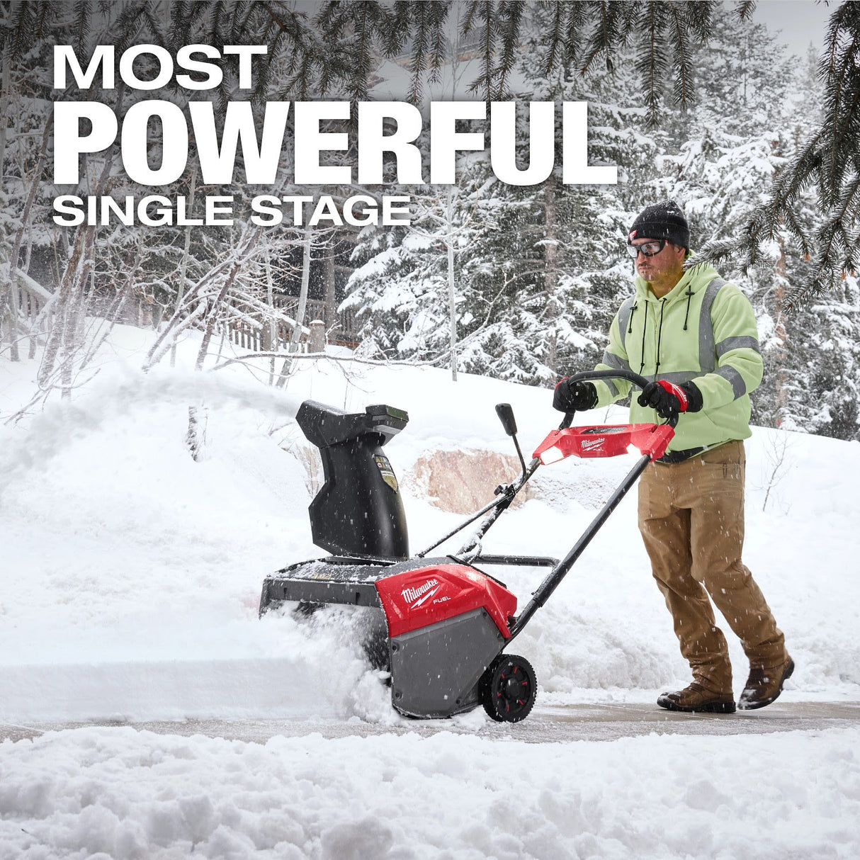 Milwaukee 3036-22HD M18 FUEL 21" Auger Propelled Dual Battery Single Stage Snow Blower Kit - 8