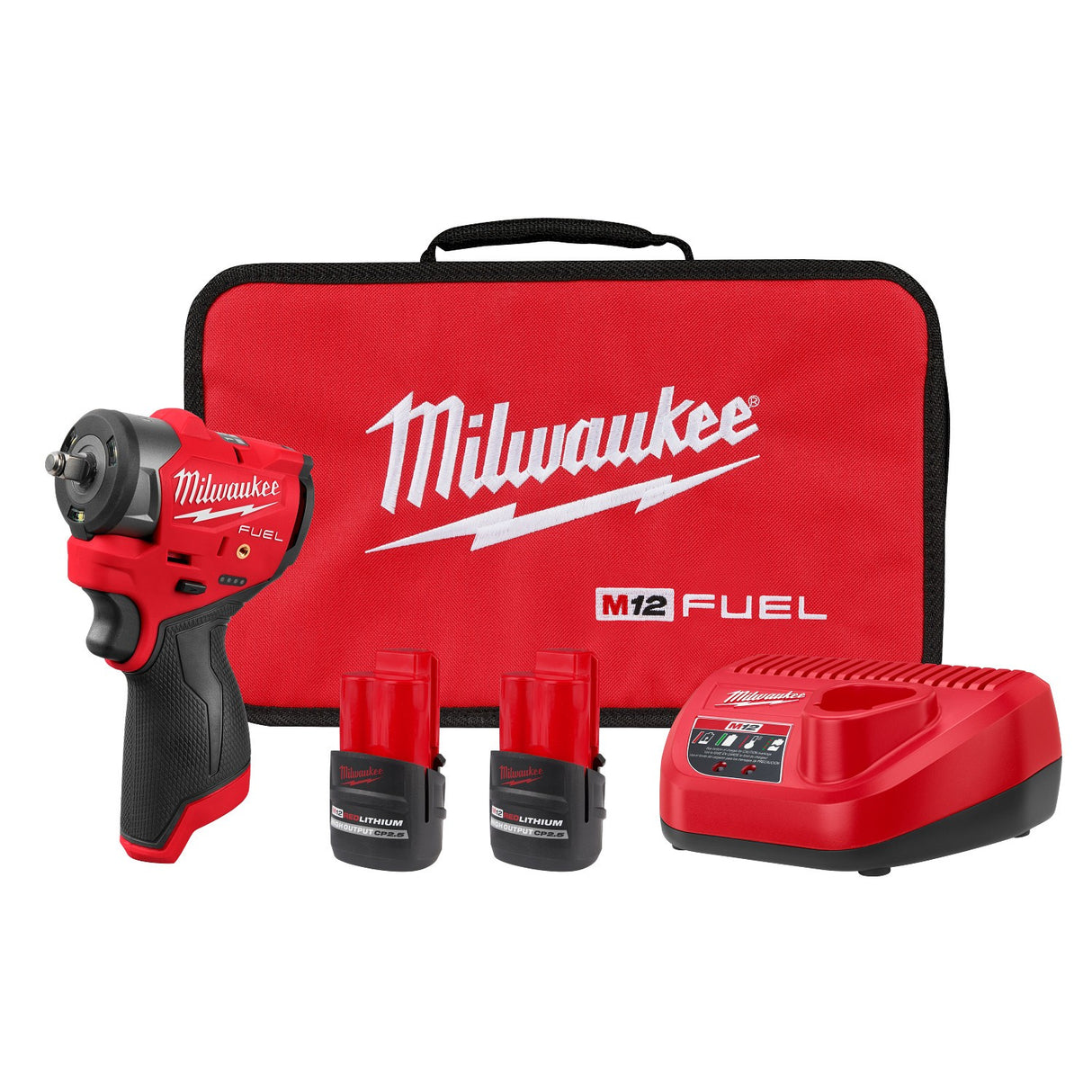 Milwaukee 3049-22 M12 FUEL 3/8" Subcompact Impact Wrench Kit with Friction Ring