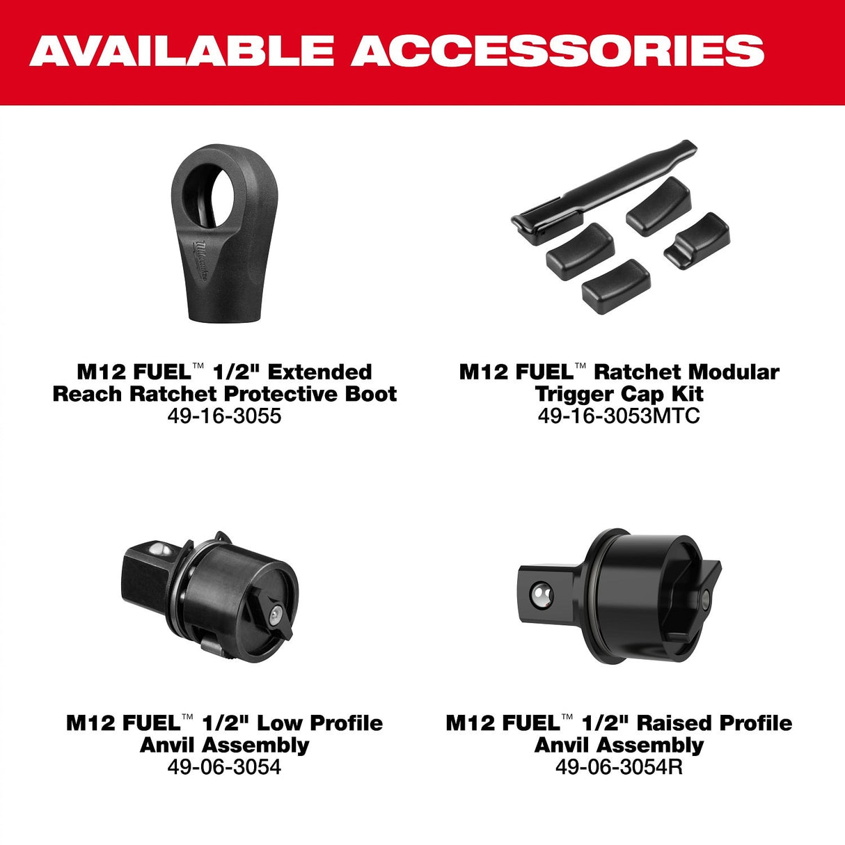 Milwaukee 3055-20 M12 FUEL Half" Extended Reach Cordless Ratchet (Tool Only) - 13
