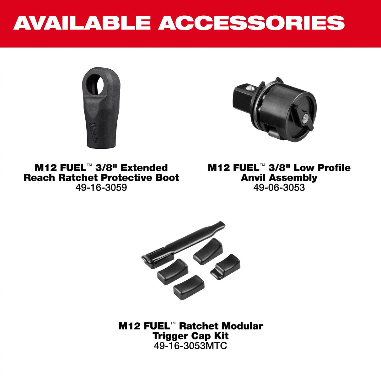 Milwaukee 3059-20 M12 FUEL 3/8" Extended Reach Cordless Ratchet Bare Tool - 13