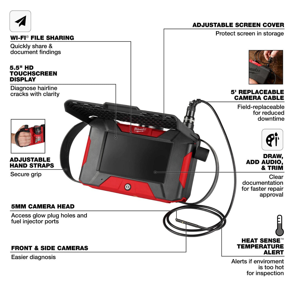 Milwaukee 3151-21 M12 Auto Shop Borescope with Wi-Fi File Sharing Kit - 6