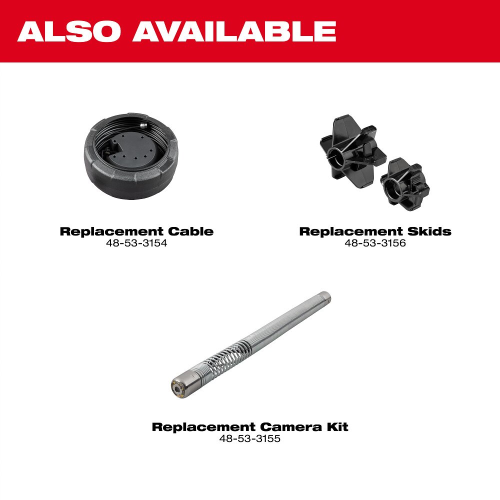 Milwaukee 3154-20 M12 75' Drain Camera w/ PACKOUT Compatibility - 9