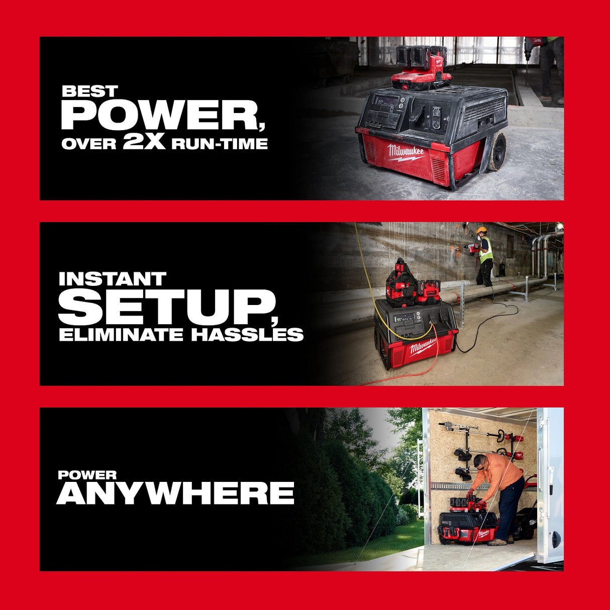 Milwaukee 3301R ROLL-ON 7200W 3600W 6.0kWh Portable Power Supply with Integrated Battery - 2