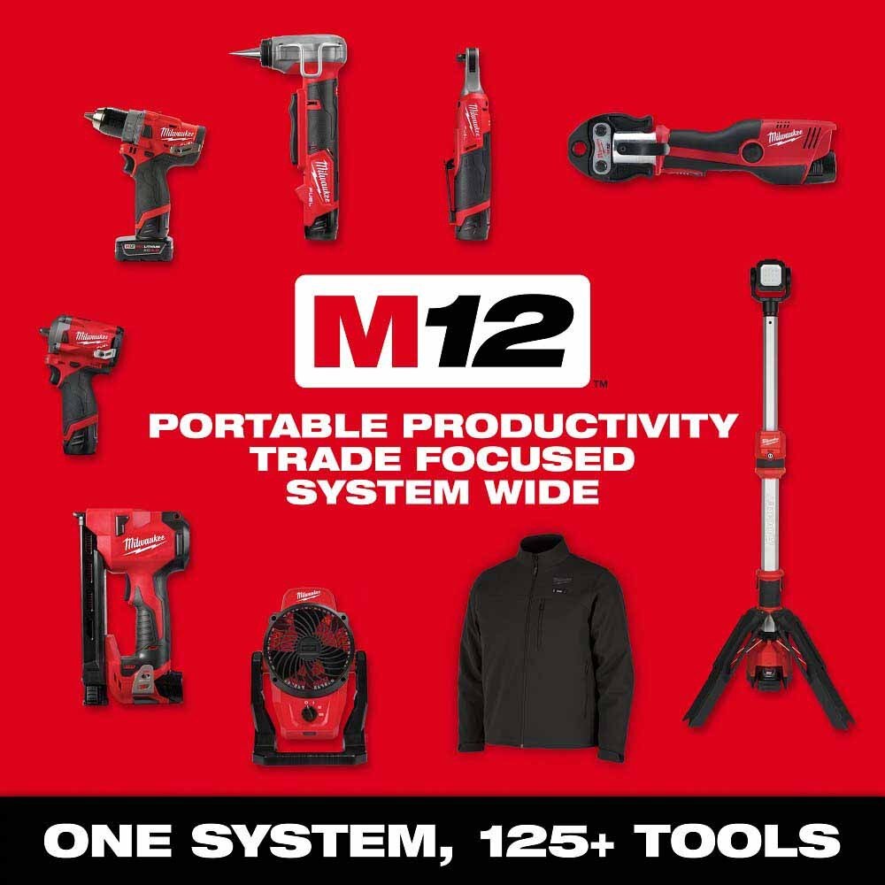 Milwaukee 3450-22 M12 Subcompact Brushless 1/4" Hex Impact Driver Kit - 11