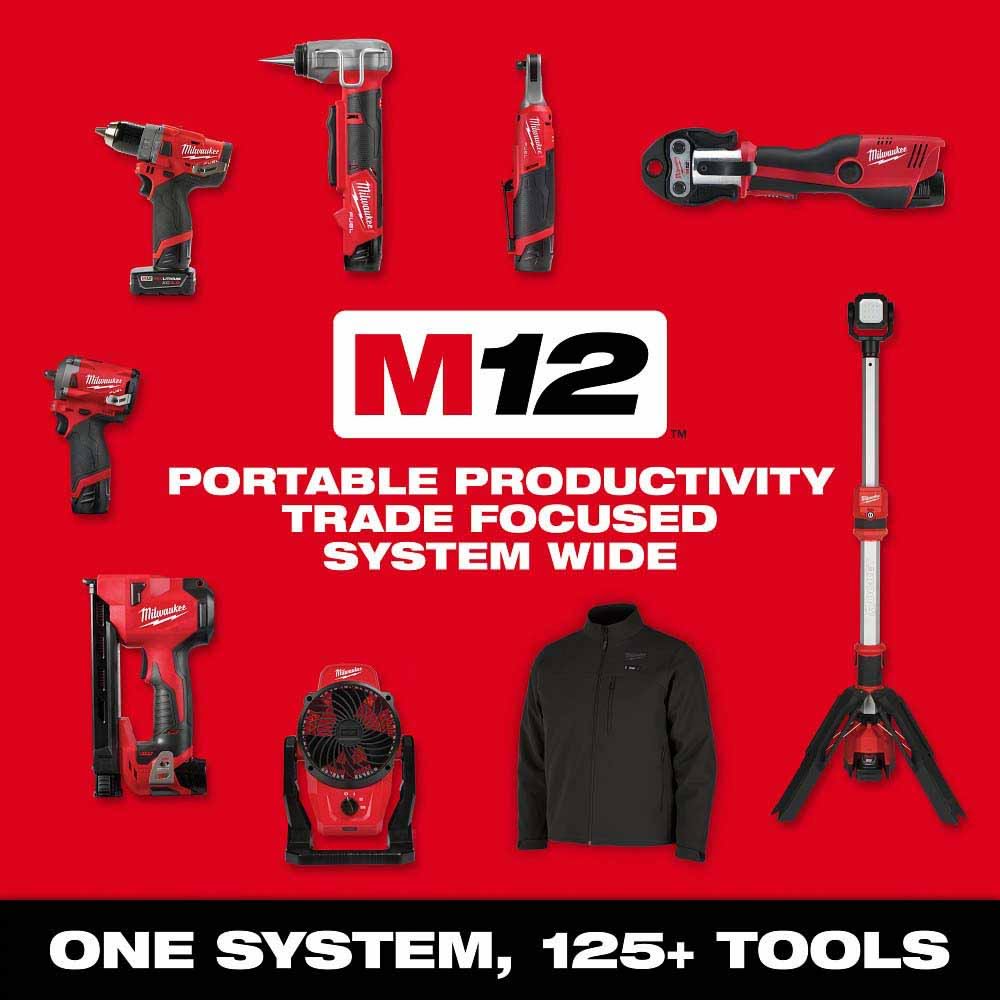 Milwaukee 3450-22 M12 Subcompact Brushless 1/4" Hex Impact Driver Kit - 11