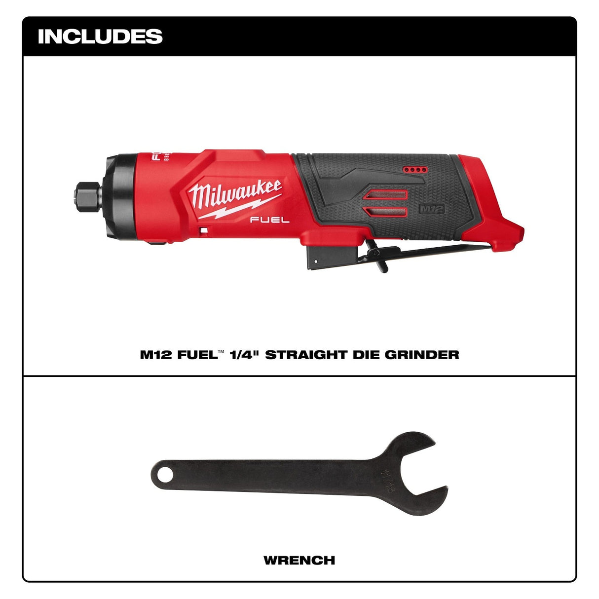Milwaukee 3486-20 M12 Fuel 1/4" Cordless Brushless Straight Die Grinder Bare Tool - 2