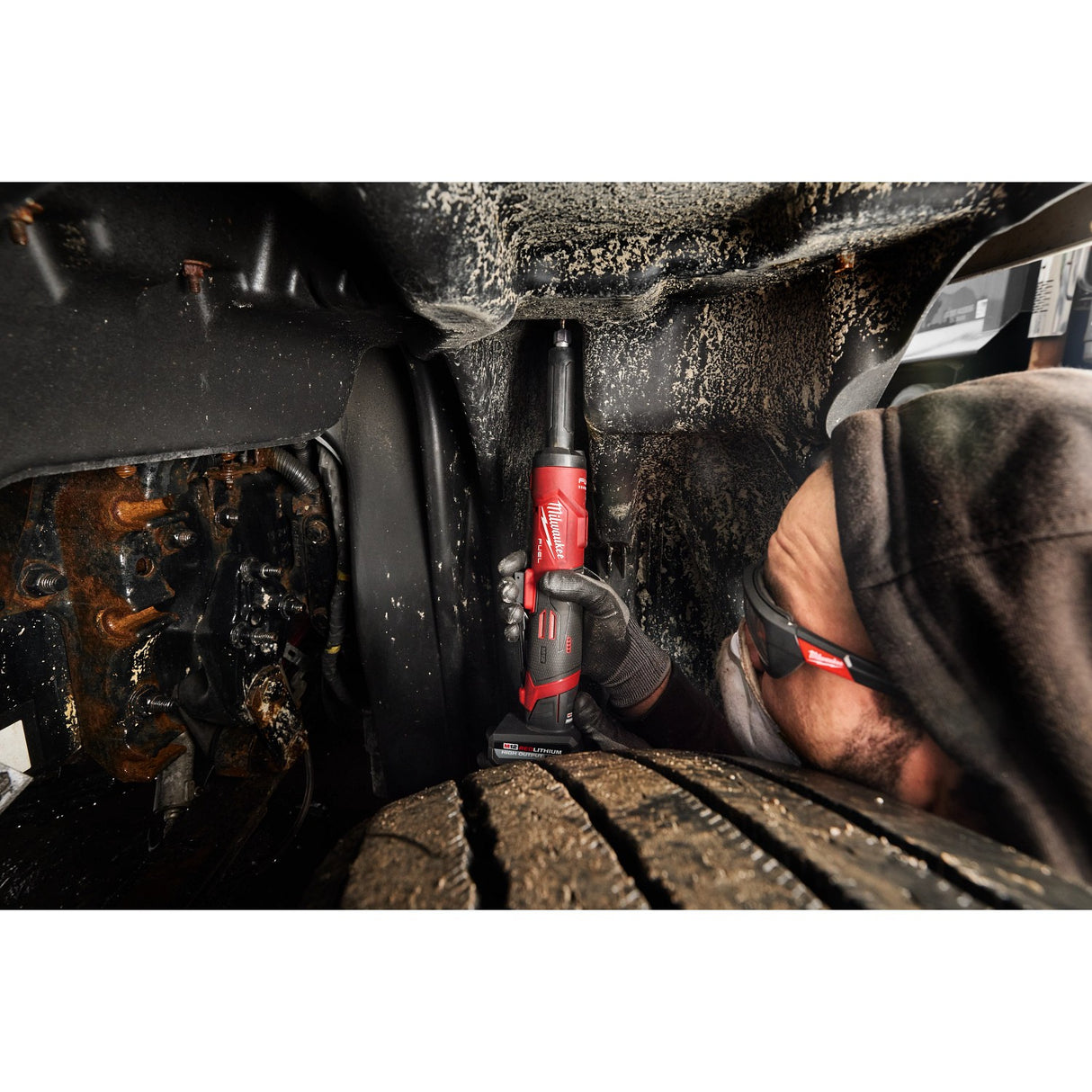 Milwaukee 3487-20 M12 FUEL 1/4" Extended Straight Die Grinder with 4" Shaft - 10