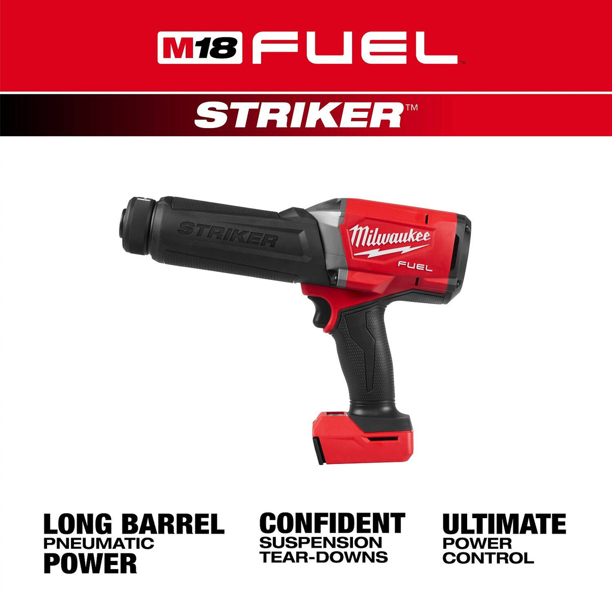 Milwaukee 3771-20 M18 FUEL Striker 0.401" Round Shank Cordless Hammer Chisel - 2
