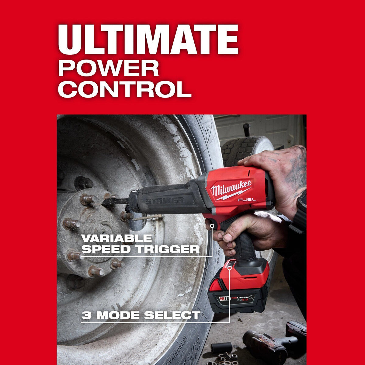 Milwaukee 3771-20 M18 FUEL Striker 0.401" Round Shank Cordless Hammer Chisel - 5