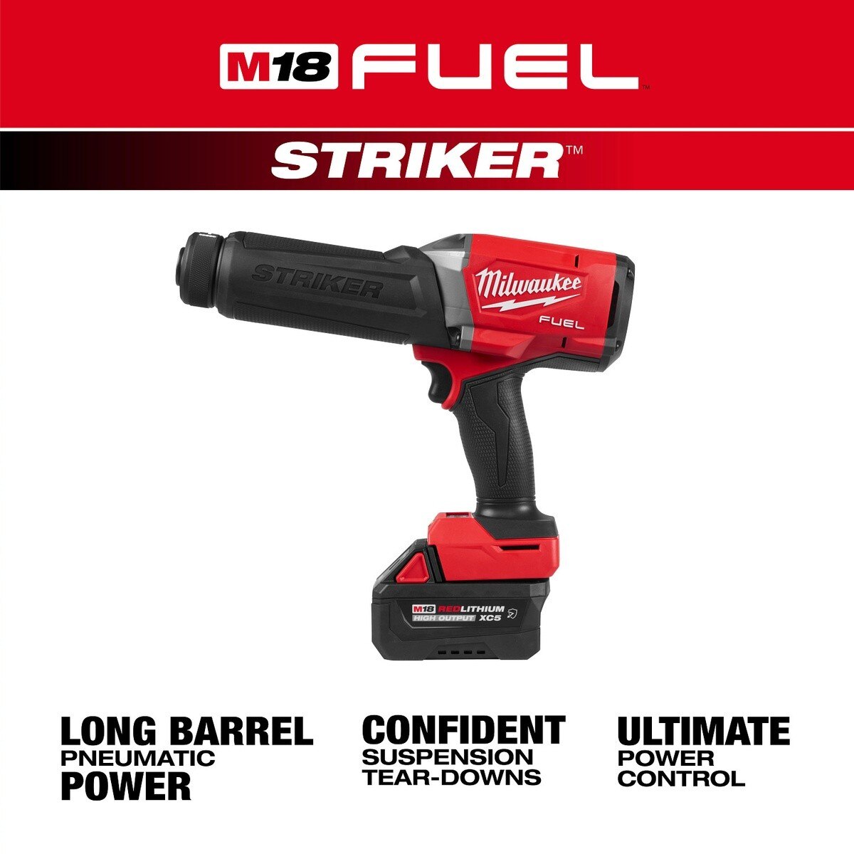 Milwaukee 3771-21 M18 FUEL STRIKER 7 Joule 18V Cordless Hammer Chisel Kit - 2