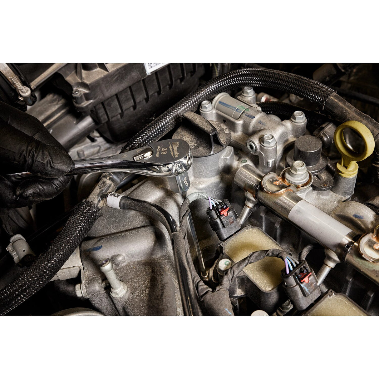 Milwaukee 45-34-1103 3/8 Inch Drive 10mm Long Ball End Hex Bit Socket with Four Flat Sides - 5