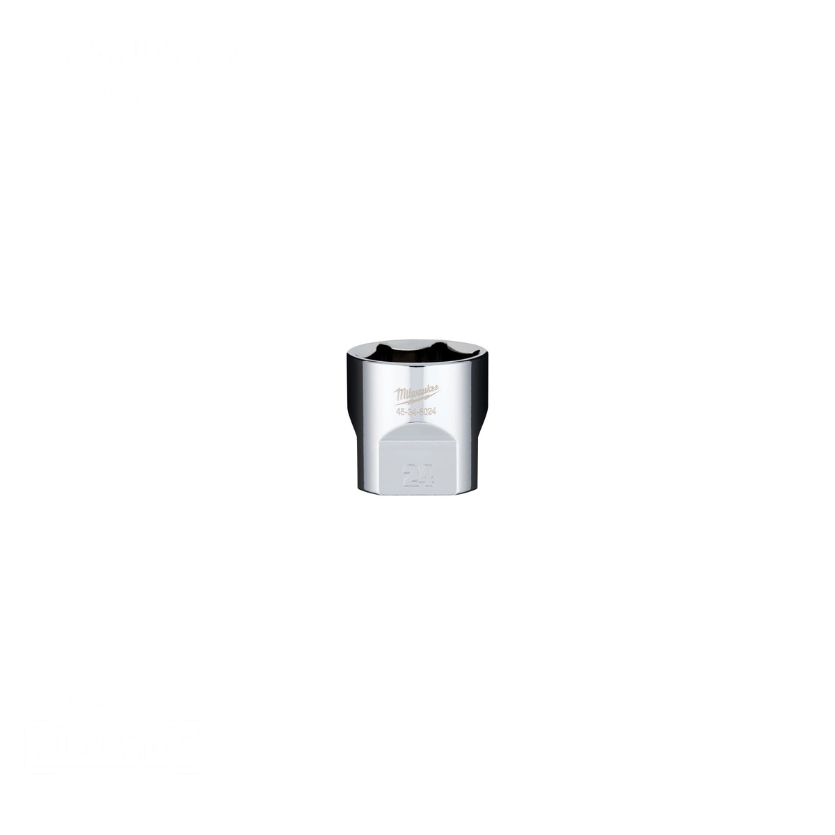 Milwaukee 45-34-8024 3/8" Drive 24 mm 6-Point Metric Socket with Four Flat Sides