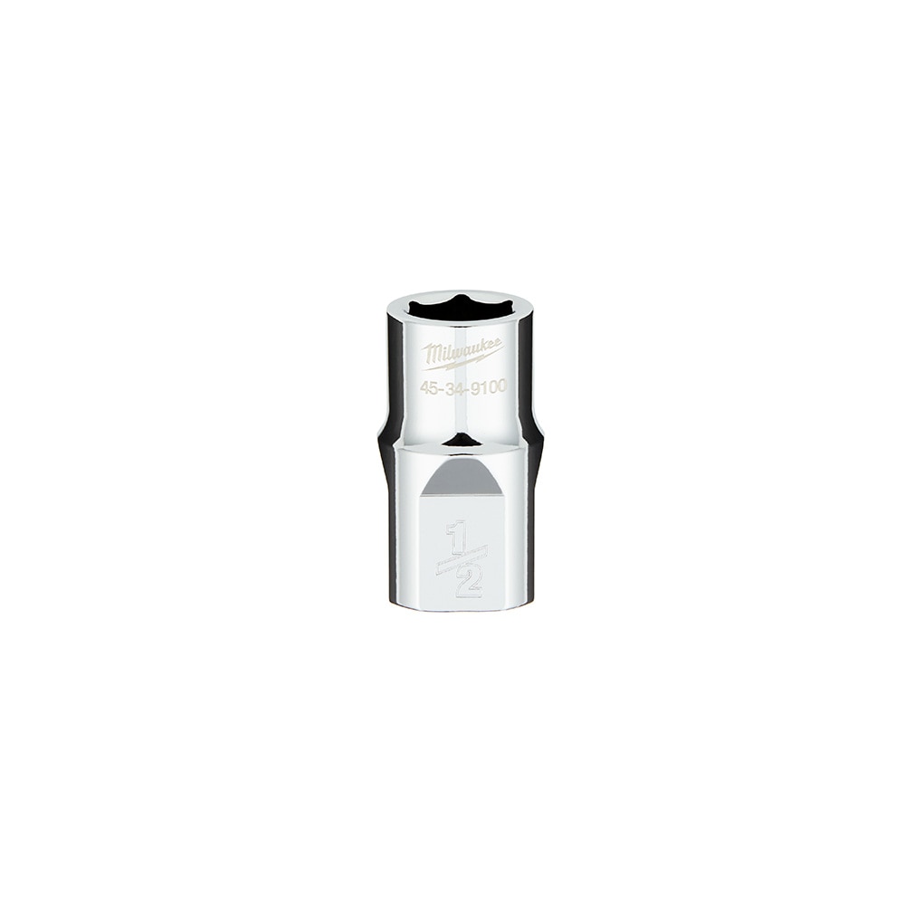 Milwaukee 45-34-9100 1/2" Drive 1/2" SAE 6-Point Socket with FOUR FLAT™ Sides