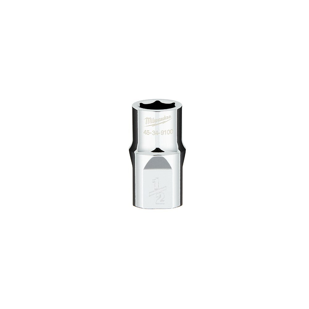 Milwaukee 45-34-9100 1/2" Drive 1/2" SAE 6-Point Socket with FOUR FLAT™ Sides