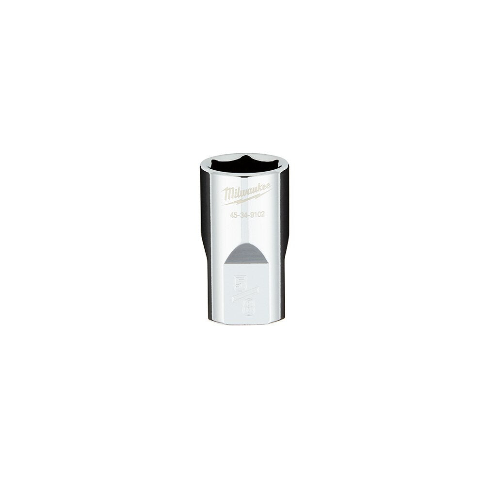Milwaukee 45-34-9102 1/2" Drive 5/8" SAE 6-Point Socket with FOUR FLAT™ Sides