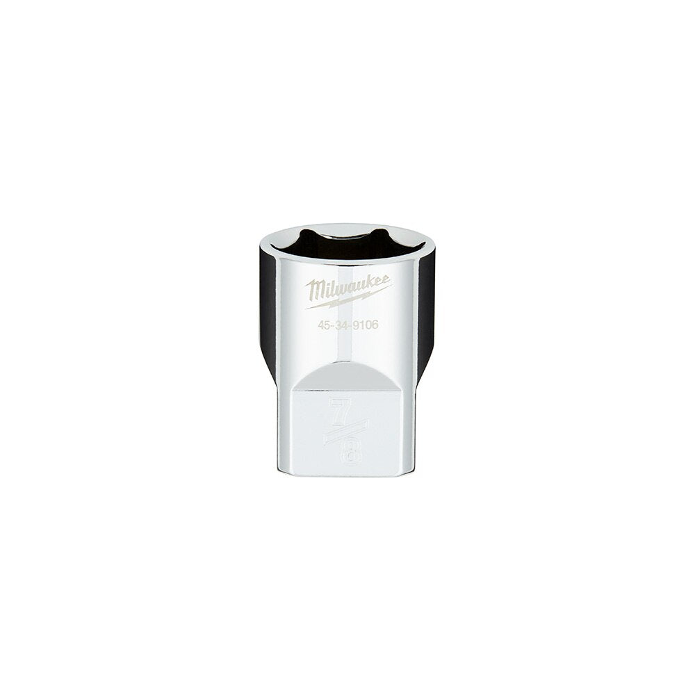 Milwaukee 45-34-9106 1/2" Drive 7/8" SAE 6-Point Socket with FOUR FLAT™ Sides