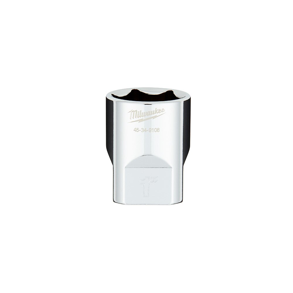 Milwaukee 45-34-9108 1/2" Drive 1" SAE 6-Point Socket with FOUR FLAT™ Sides