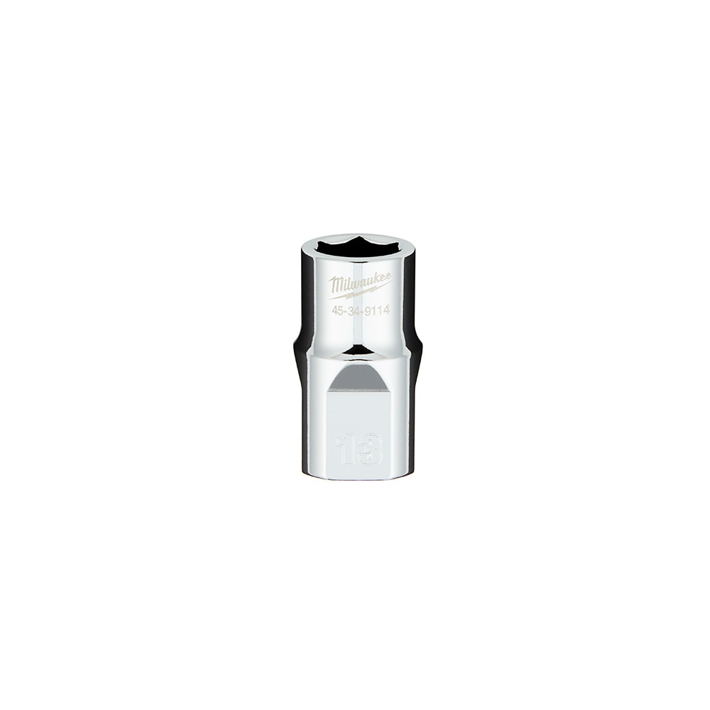 Milwaukee 45-34-9114 1/2" Drive 13mm Metric 6-Point Socket with FOUR FLAT™ Sides