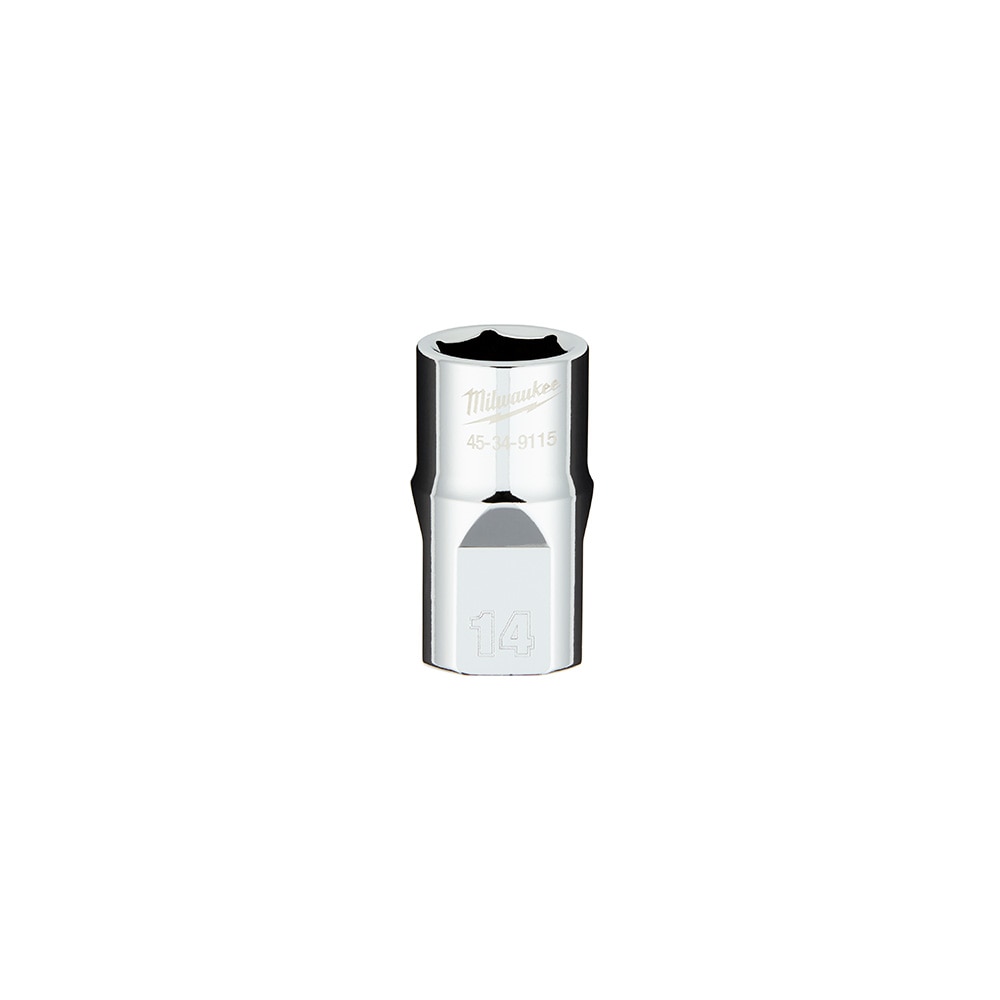 Milwaukee 45-34-9115 1/2" Drive 14mm Metric 6-Point Socket with FOUR FLAT™ Sides