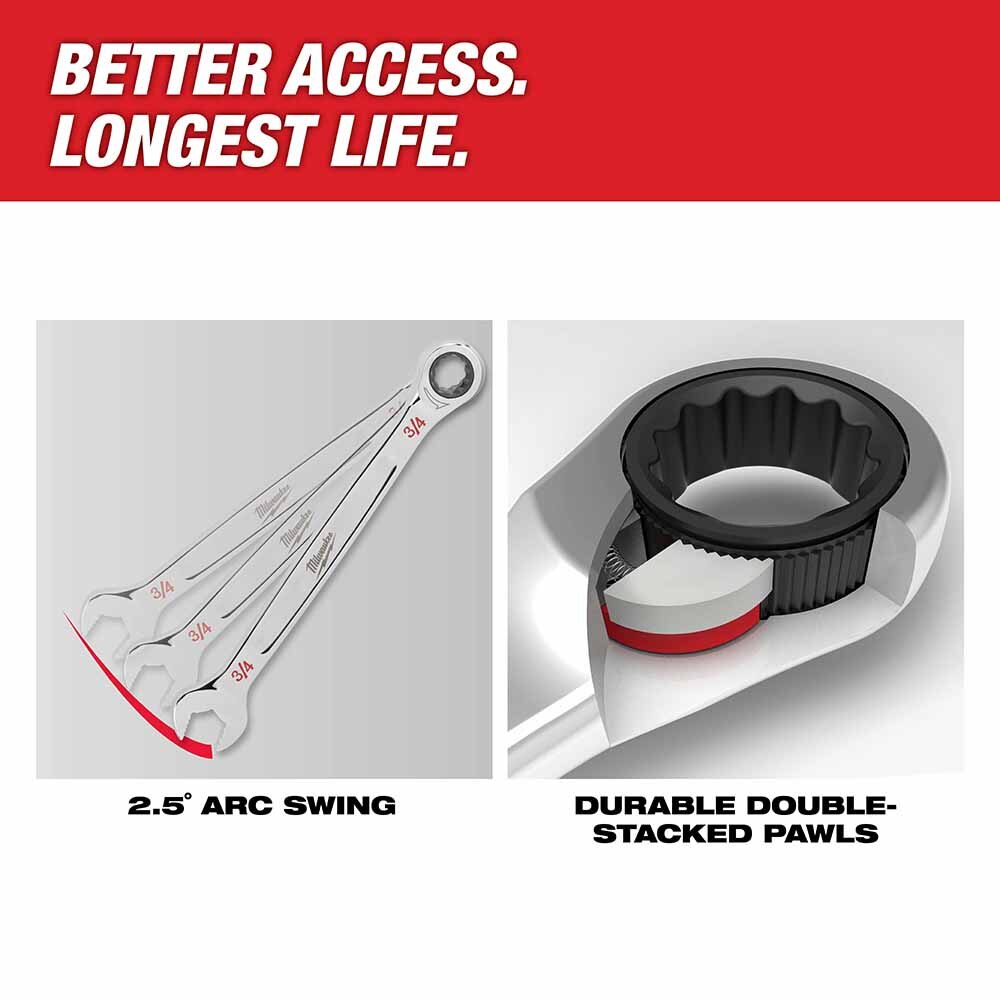Milwaukee 45-96-9332 32mm Ratcheting Combination Wrench - 4