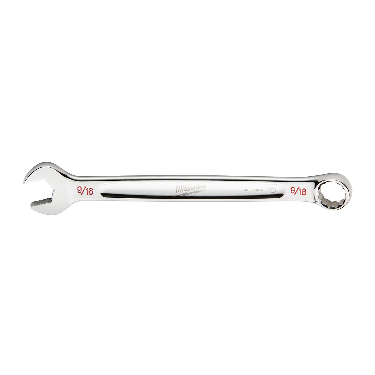 Milwaukee 45-96-9418 9/16" SAE Combination Wrench with Max Bite Open End Grip