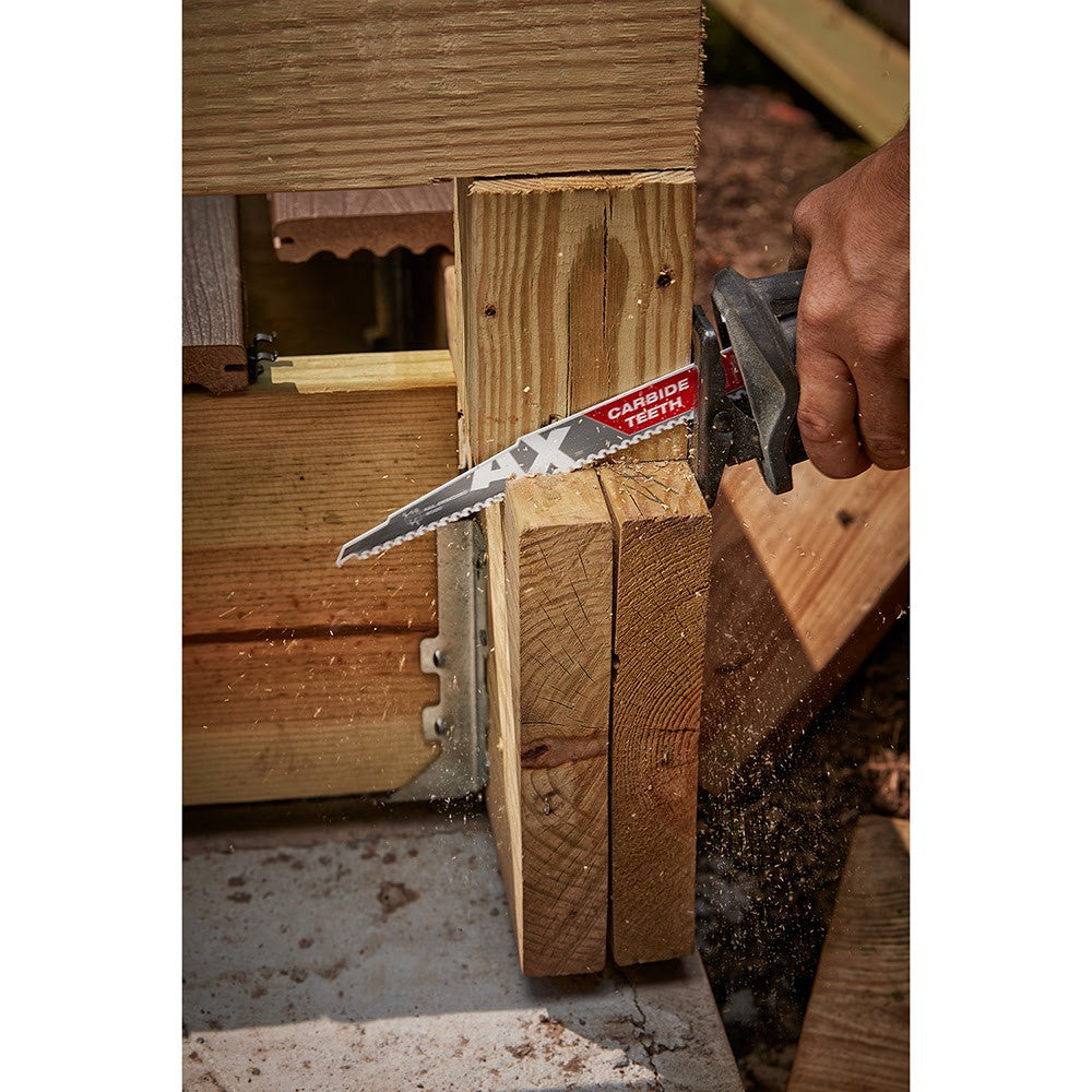Milwaukee 48-00-5226 AX Sawzall Blade With Carbide Teeth, 9" 5T - 12