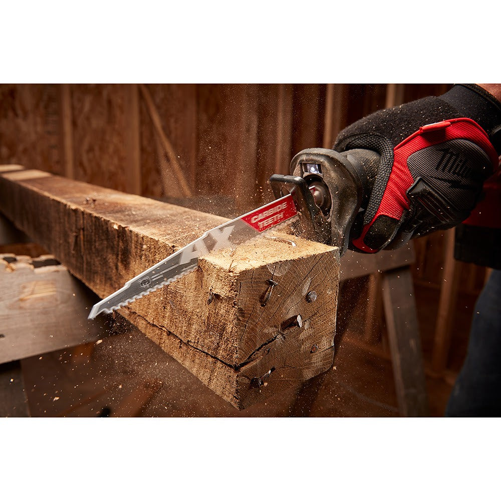 Milwaukee 48-00-5227 Sawzall Blade With Carbide Teeth, 12" 5T - 11