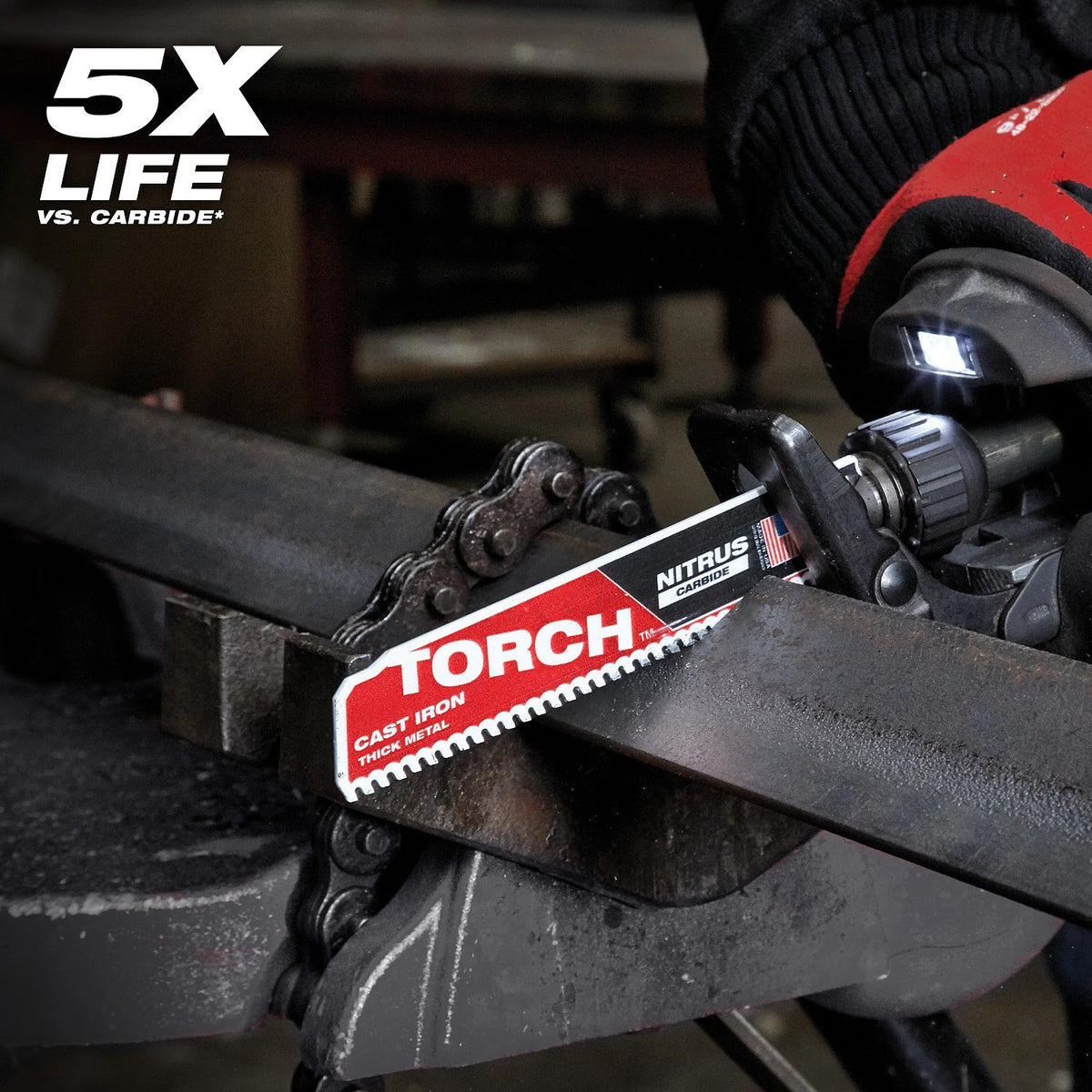 Milwaukee 48-00-5363 12” 7TPI The TORCH™ with NITRUS Carbide™ for Cast Iron SAWZALL® Blade 3PK - 5