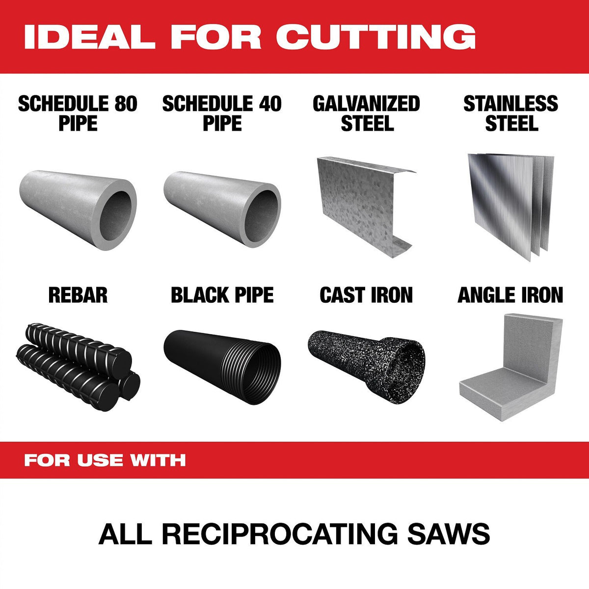 Milwaukee 48-00-5561 6" 7TPI The TORCH with NITRUS CARBIDE for CAST IRON 5PK - 2