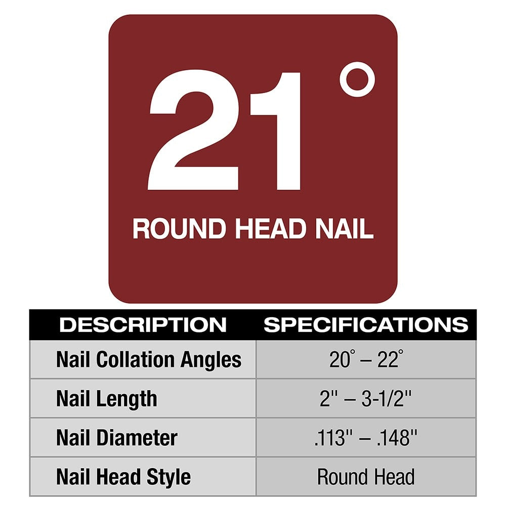 Milwaukee 48-08-2744 21 Degree Framing Nailer Extended Capacity Magazine - 4