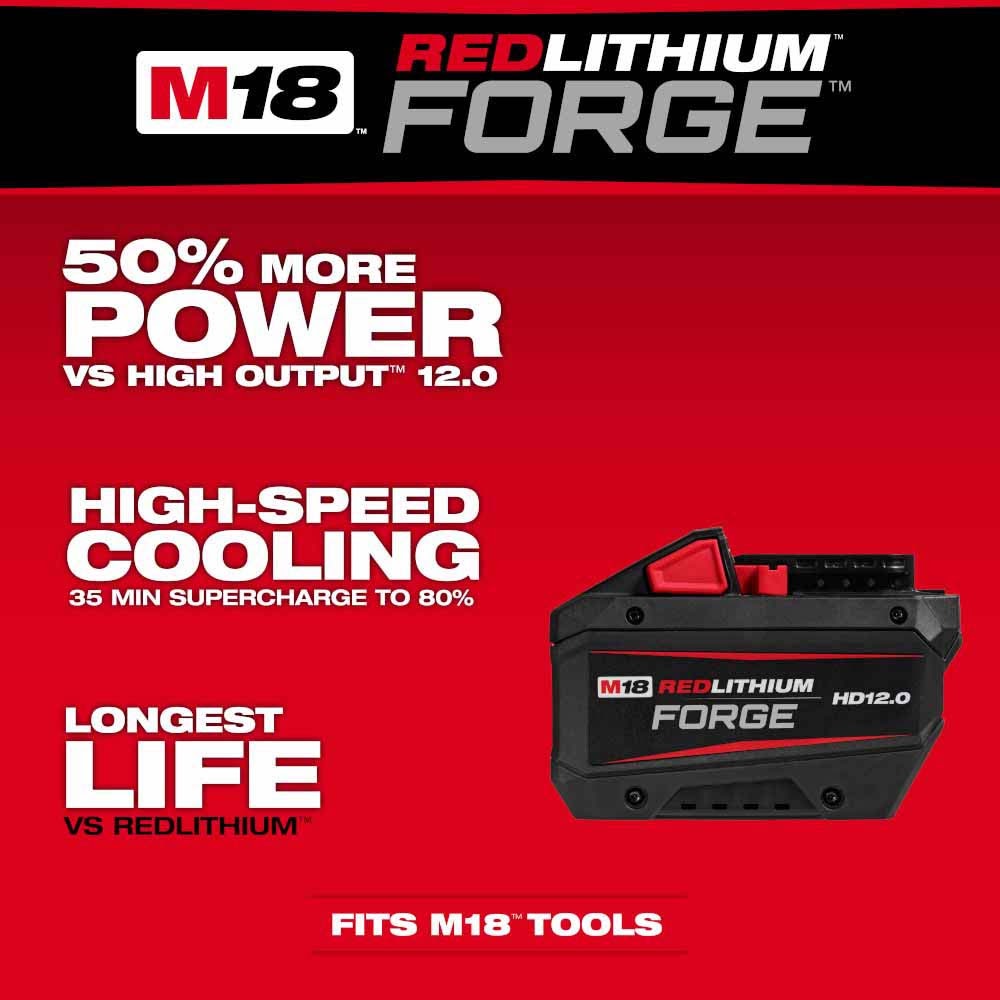 Milwaukee 48-11-1813 M18 REDLITHIUM FORGE HD12.0 Battery Pack - 4