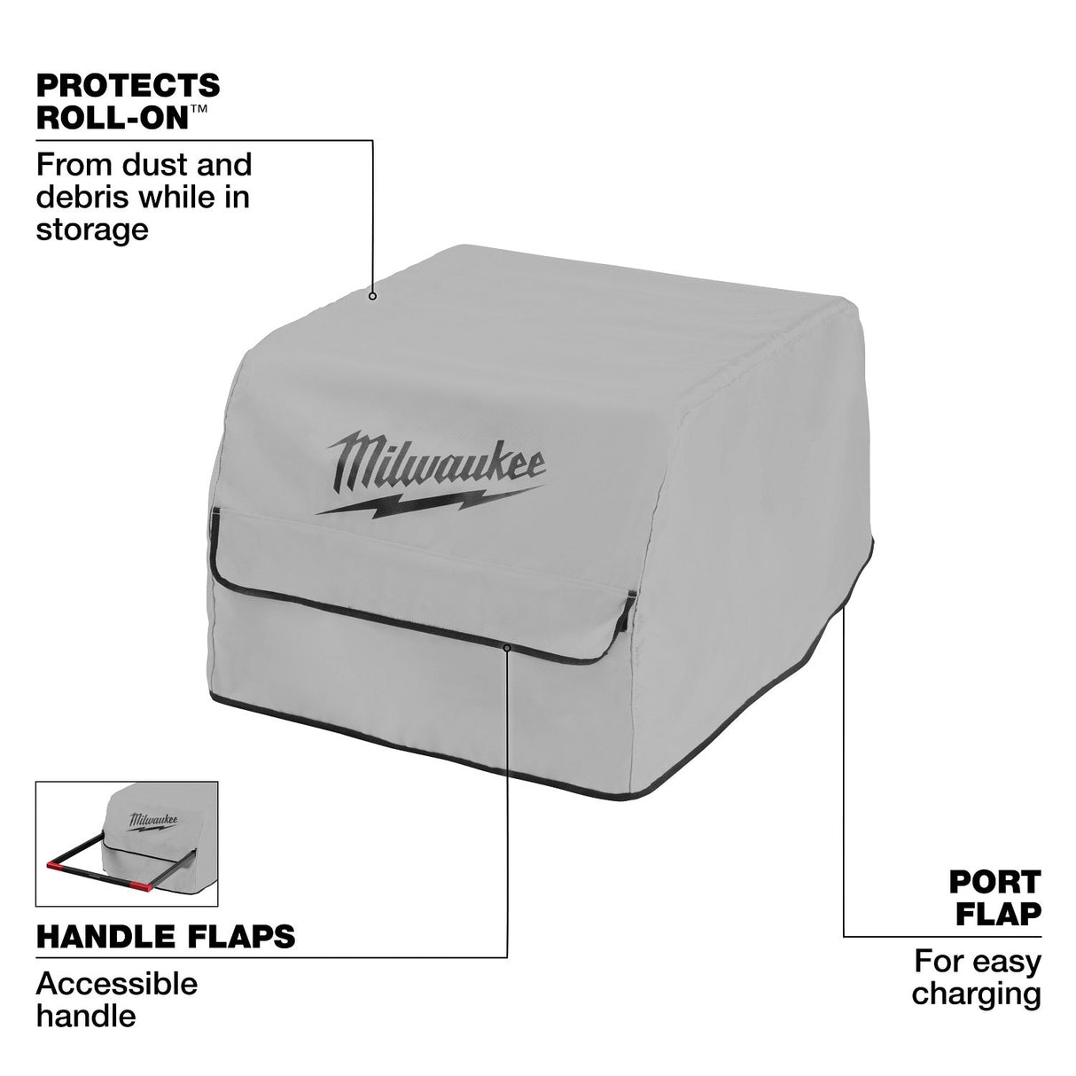 Milwaukee 48-11-3301 ROLL-ON 7200W/3600W 6.0kWh Power Supply Cover with Charging Port Flaps - 3