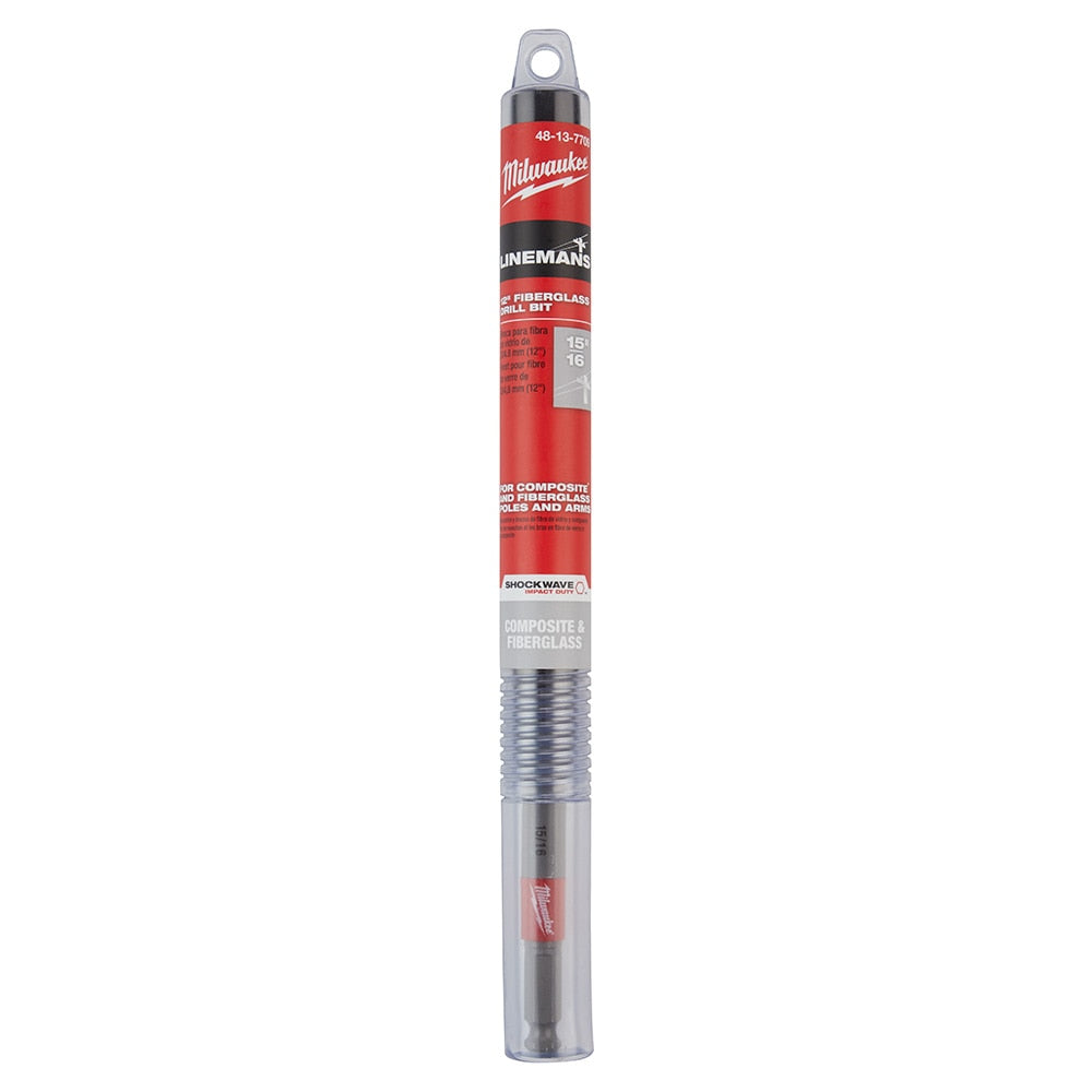 Milwaukee 48-13-7709 15/16"x12" Shockwave™ Impact Duty™ Lineman's Fiberglass Drill Bit