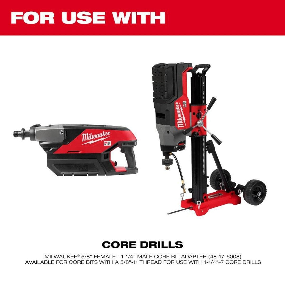 Milwaukee 48-17-0112 1-1/4" Diamond Ultra Dry Core Bit 13" Drilling Depth - 4