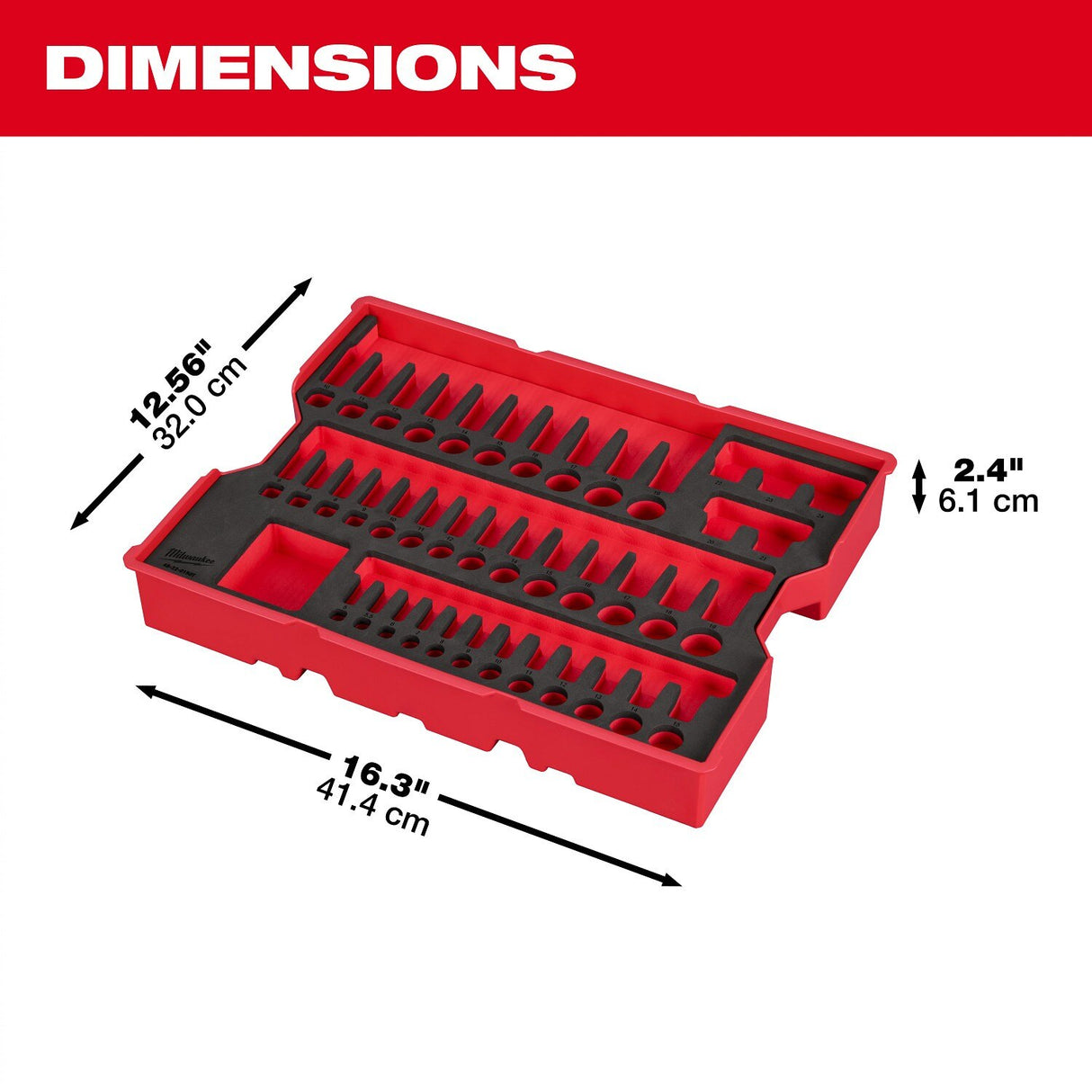 Milwaukee 48-22-0150 Metric 1/4" 3/8" and 1/2" Drive Socket Set with Tray for PACKOUT Drawers (77 Piece) - 4