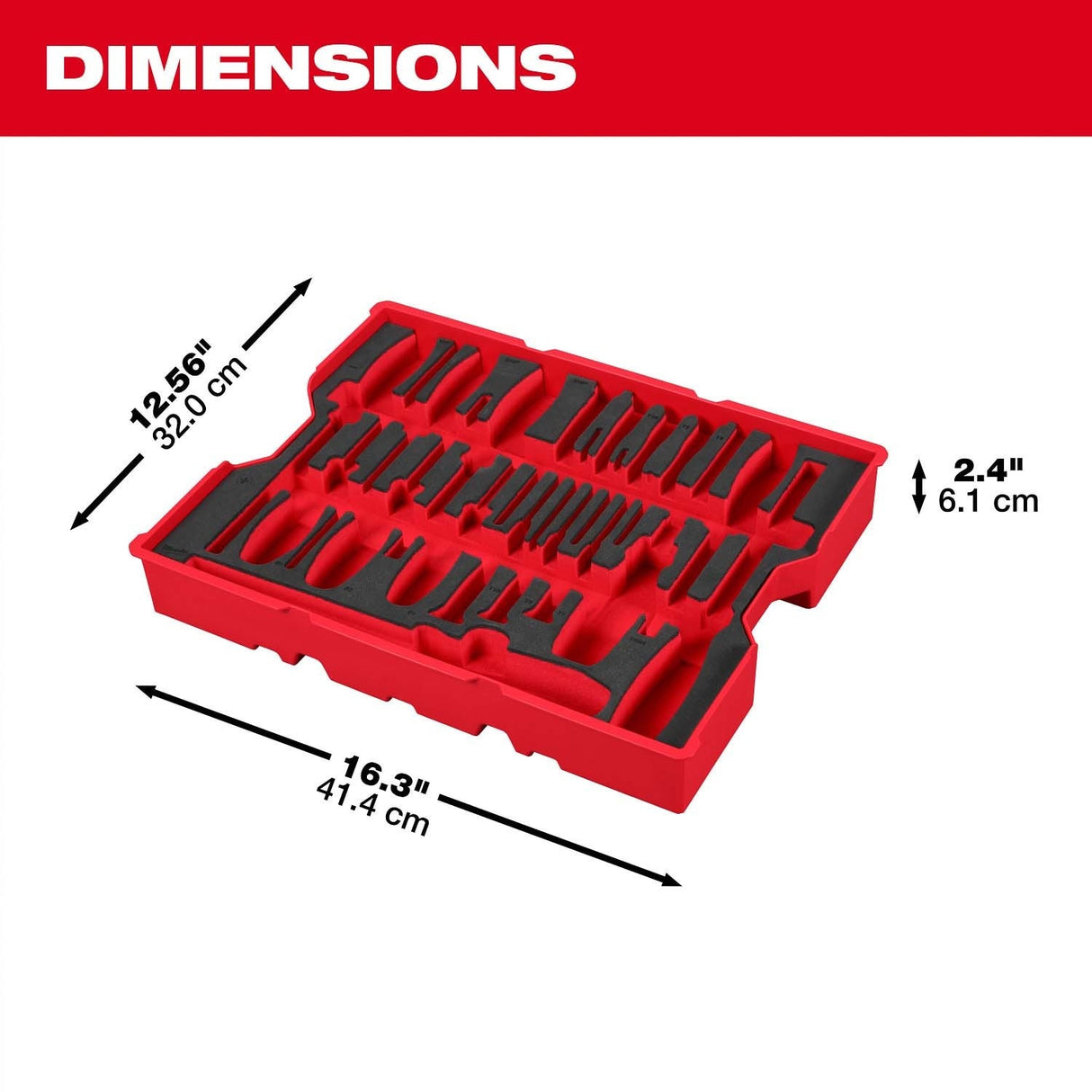 Milwaukee 48-22-0158 17pc. Screwdriver & Pry Bar Set with Tray for PACKOUT Drawers - 6