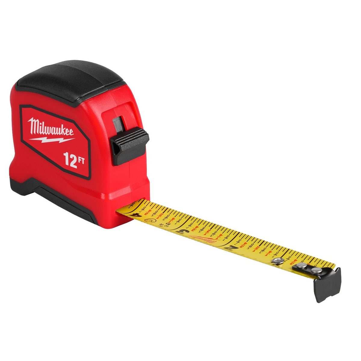 Milwaukee 48-22-0812 12' Tape Measure with Fractional Scale and Impact-Resistant Body