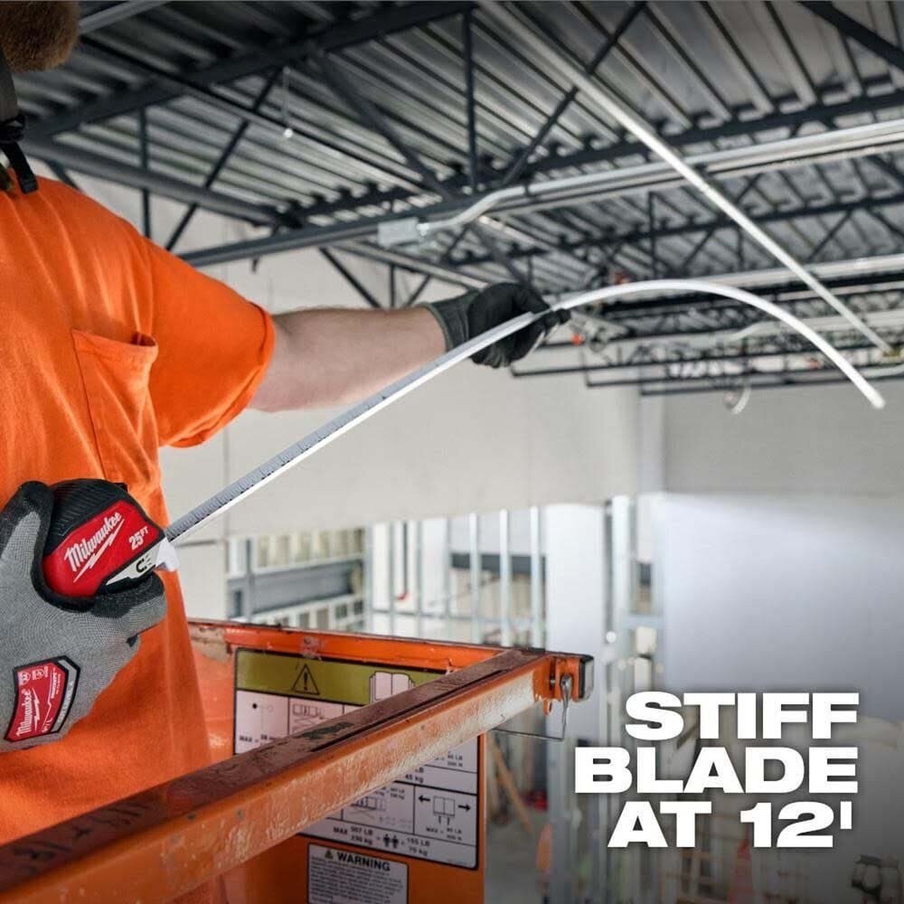 Milwaukee 48-22-1027M 25' Electrician's Compact Wide Blade Magnetic Tape Measure - 4