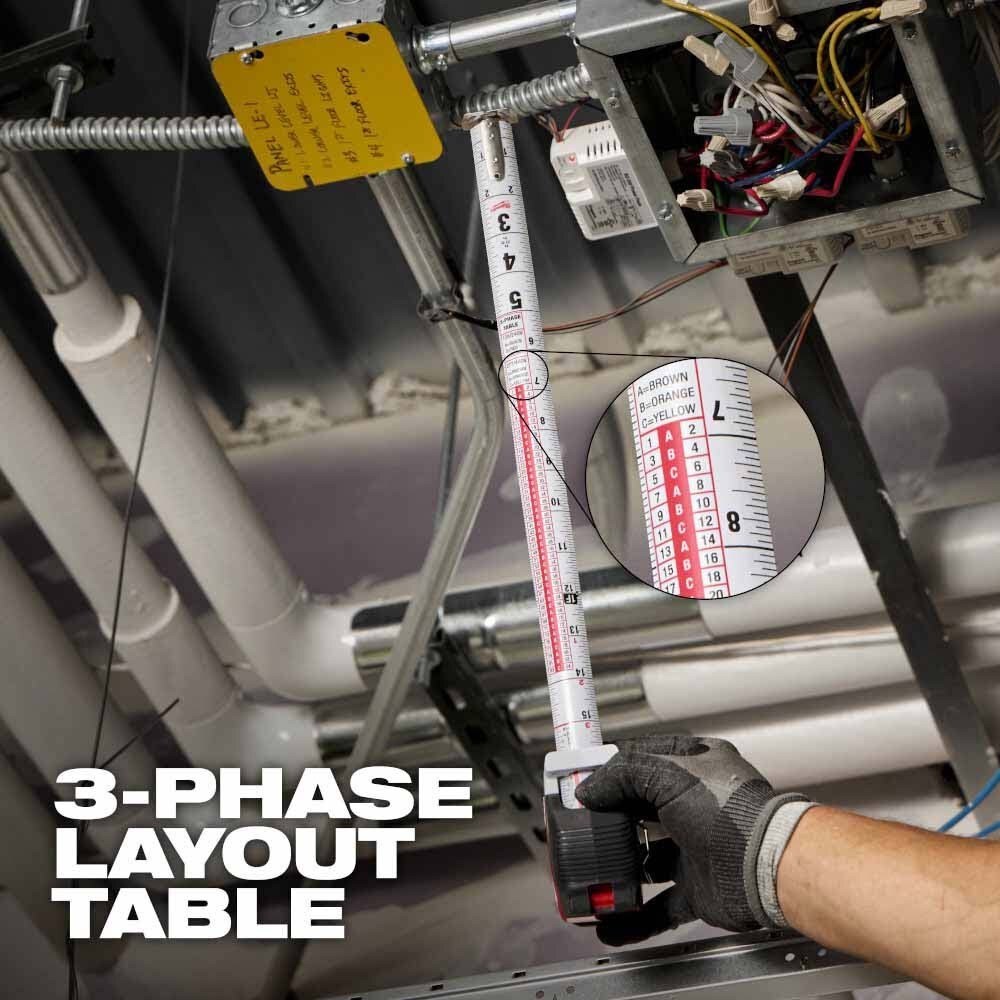 Milwaukee 48-22-1027M 25' Electrician's Compact Wide Blade Magnetic Tape Measure - 7