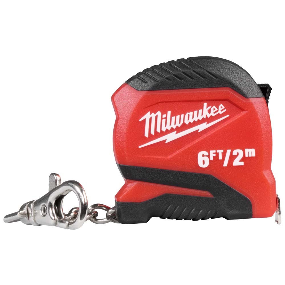 Milwaukee 48-22-1706C Keychain Tape Measure, Dual-Scale 6 ft/2 m Compact Pocket Measure - 4