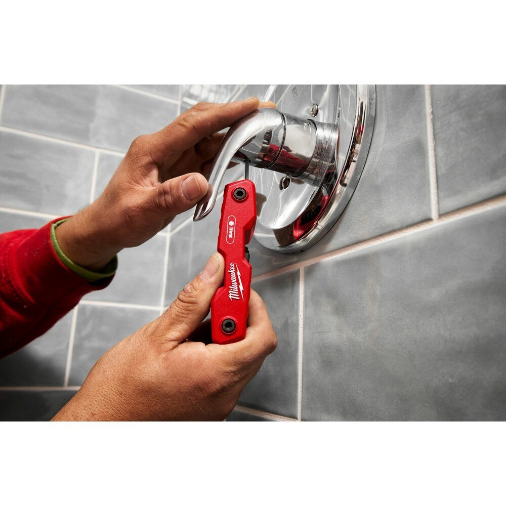 Milwaukee 48-22-2181 9-Key Folding Hex Key Set - SAE - 6