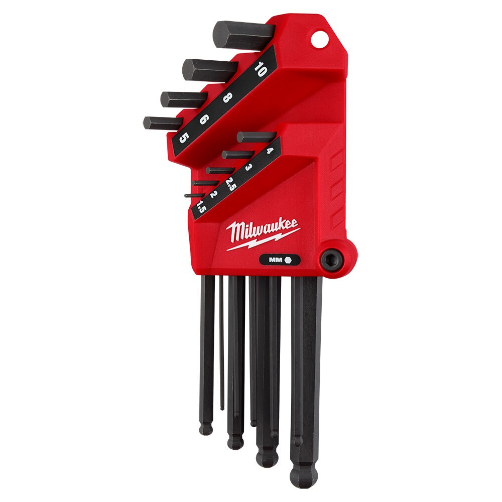 Milwaukee 48-22-2186 9-Key Ball End L-Key Set - Metric