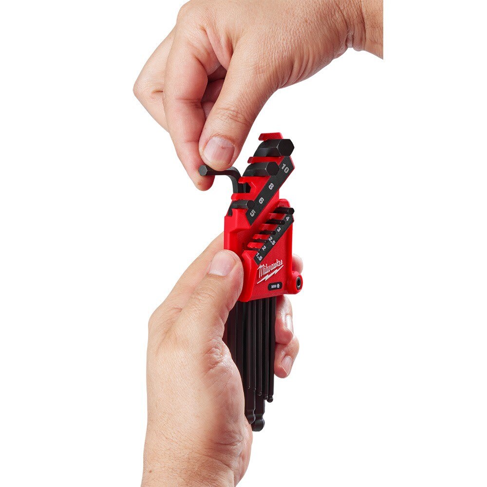 Milwaukee 48-22-2186 9-Key Ball End L-Key Set - Metric - 7