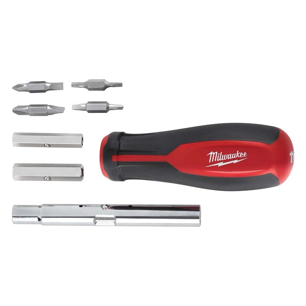 Milwaukee 48-22-2763 2pc 11-in-1 Multi-Bit Screwdriver and 6-IN-1 Stubby Multi-Bit Screwdriver - 6