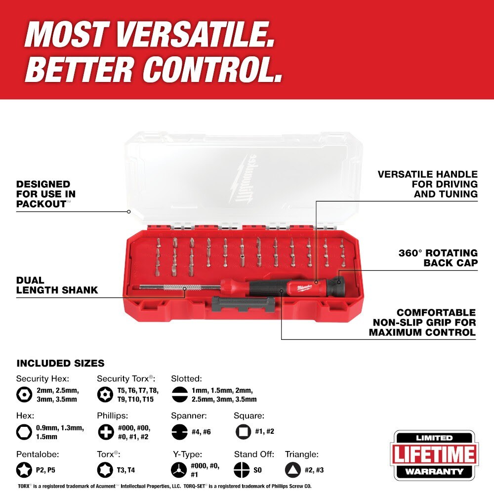 Milwaukee 48-22-2935 39-in-1 Precision Multi-Bit Screwdriver - 3