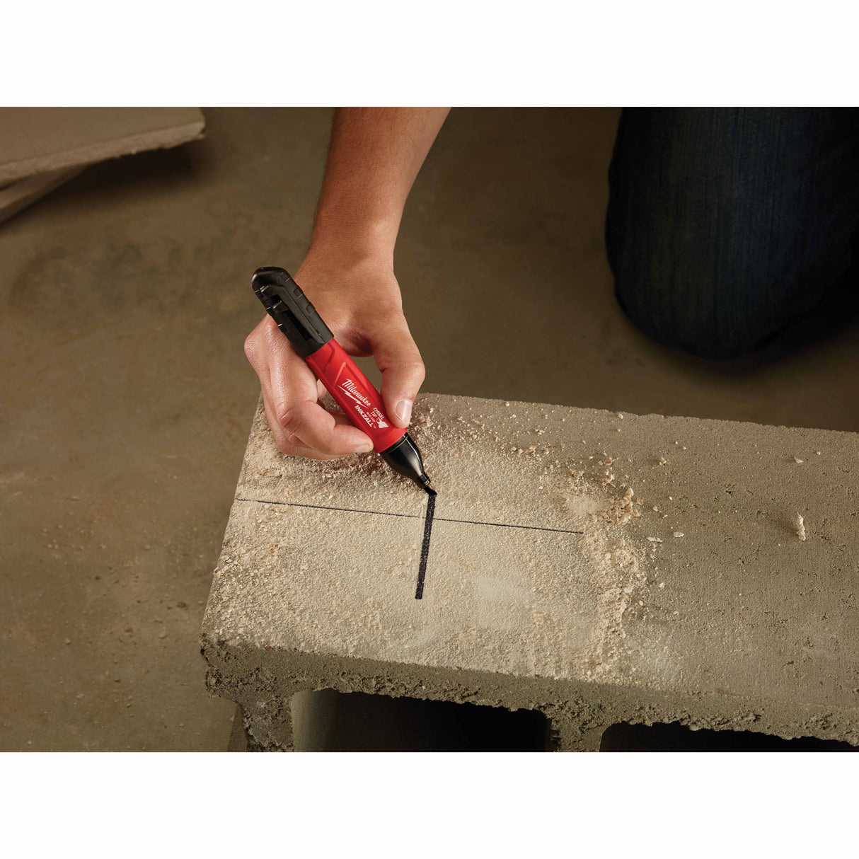 Milwaukee 48-22-3103 1pk INKZALL Medium Chisel Tip Black Marker King Size - 4