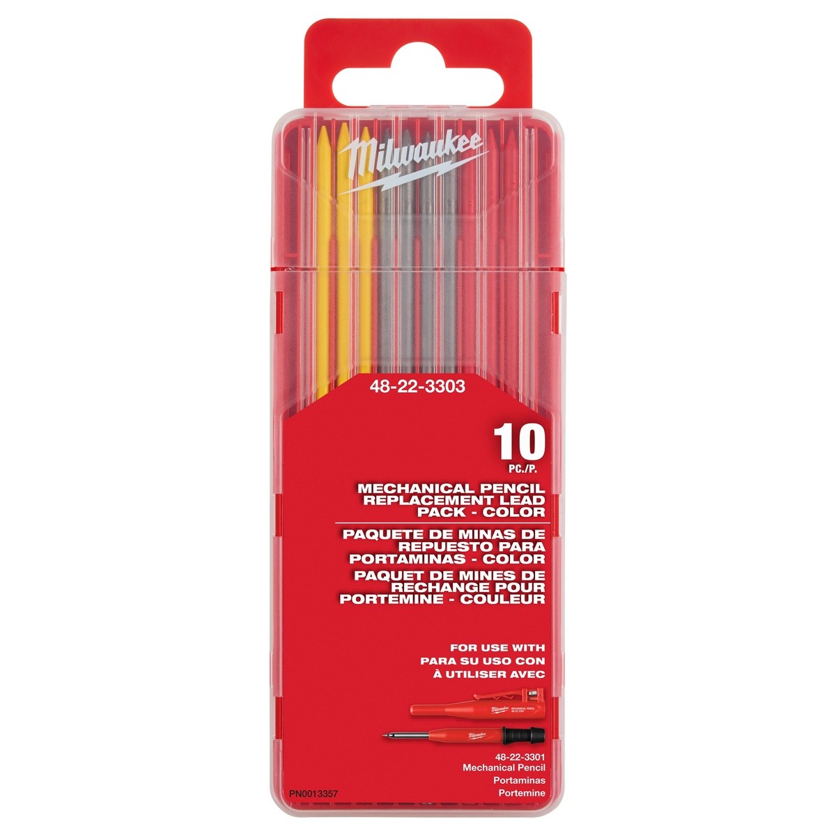 Milwaukee 48-22-3303 Mechanical Pencil Replacement Color Lead Pack (10 Pack)