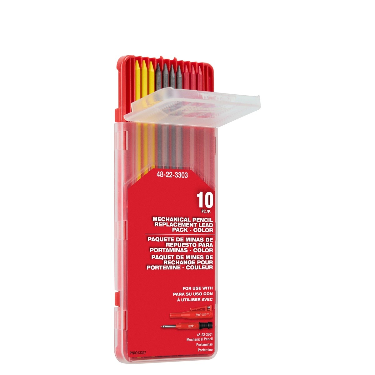 Milwaukee 48-22-3303 Mechanical Pencil Replacement Color Lead Pack (10 Pack) - 2
