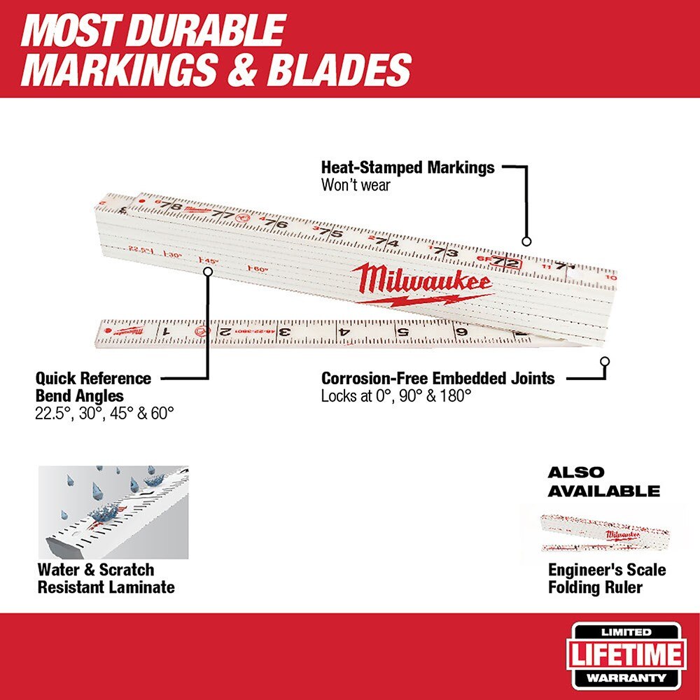 Milwaukee 48-22-3801 Composite Folding Rule - 2